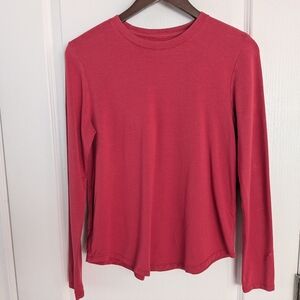 Lululemon French terry long sleeve coral red small medium